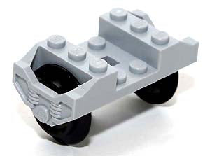 LEGO 2878c02 - Train Wheel RC, Holder with 2 Train Wheel RC Train and Chrome Silver Train Wheel RC Train, Metal Axle (2878 / 57878 / x1687)