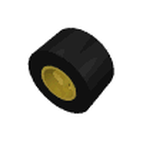 LEGO 30027ac01 - Wiel 8mm D. x 9mm voor Slicks, Ronde gat voor Wheels Holder Pin met Zwarte Band Glad Klein Breed Slick (30027a / 30028)