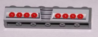 LEGO 3009pb167 - Steen 1 x 6 met rooster en rode achterlichten patroon (Sticker) - Set 8158