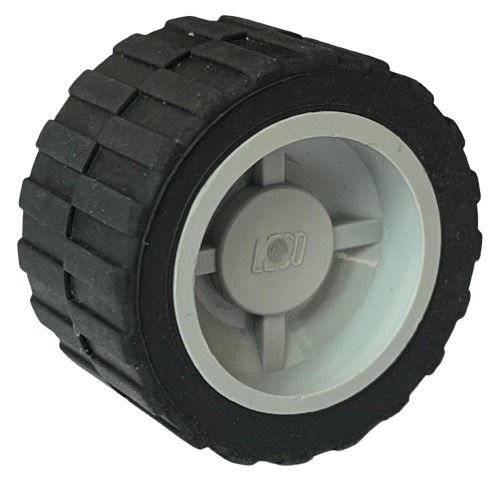 LEGO 30285c02 - Wiel 18mm D. x 14mm met Zwarte Band 24 x 14 Ondiep Profiel (30285 / 30648)