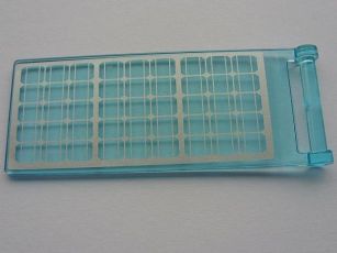 LEGO 30292pb008 - Vlag 7 x 3 met Bar Handle met Zilveren Solar Array Patroon (Sticker) - Sets 3368 / 10213 / 10231