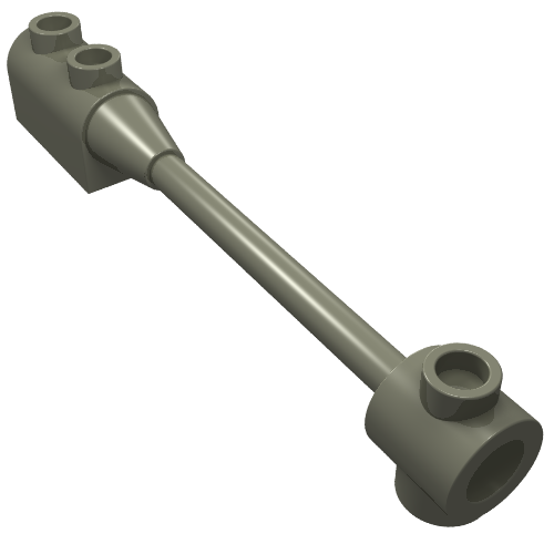 LEGO 30359a - Bar 1 x 8 met steen 1 x 2 gebogen bovenkant (Origineel, zonder axle holder)
