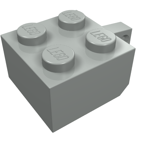 LEGO 30389a - Aangepaste steen 2 x 2 met vergrendeling en 1 verticale vinger zonder axle hole