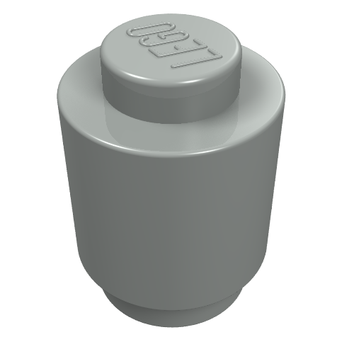 LEGO 3062a - Brick, Round 1 x 1 - Solid Stud, Bottom Lip