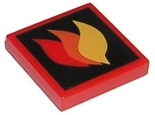 LEGO 3068pb0074 - Tegel 2 x 2 met Classic Fire Logo Groot Patroon