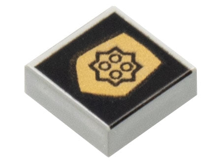 LEGO 3070pb006 - Tile 1 x 1 with World City Gold Police Badge on Black Background Pattern