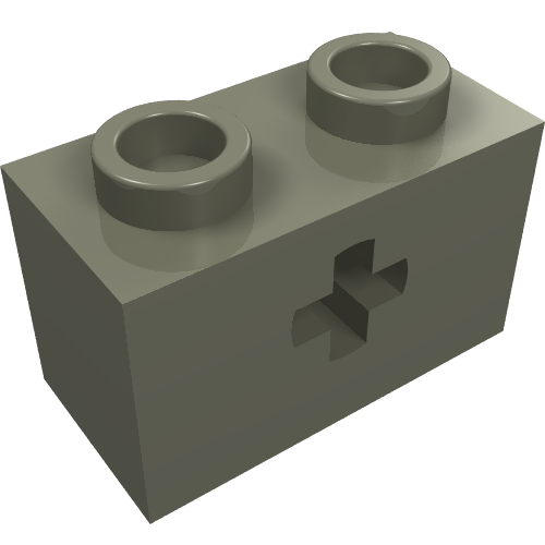 LEGO 32064a - Technic, Brick 1 x 2 with Axle Hole and Inside Side Supports