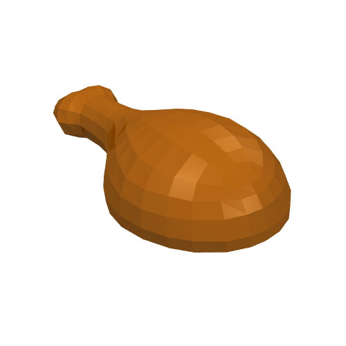 LEGO 33057 - Turkey Drumstick, 20mm with Round Opening on Back