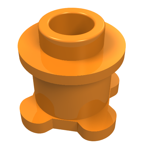 LEGO 33286 - Brick, Round 1 x 1 x 2/3 with Flower Edge (4 Knobs on Base)