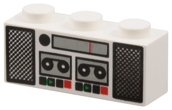 LEGO 3622px1 - Brick 1 x 3 with Radio and Tape Player Pattern