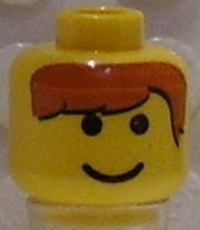 LEGO 3626px17 - Minifigure, Head Male Brown Bangs Pattern