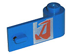 LEGO 3821px1 - Deur 1 x 3 x 1 Rechts met Zilver en Rood Patroon