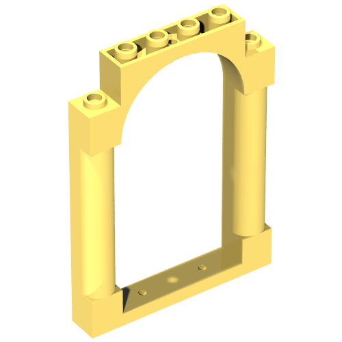 LEGO 40066 - Deur, Frame 1 x 6 x 7 Gebogen met Inkepingen en Ronde Pilaren