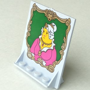 LEGO 40249px2 - Deur 2 x 5 x 5 Draaibaar, Beugelbasis met HP Het Dikke Dame Portret Patroon