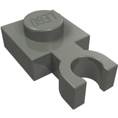 LEGO 4085b - Plate, Modified 1 x 1 with U Clip Thin (Vertical Grip)