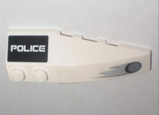 LEGO 41748pb029 - Linker wig 6 x 2 met 'POLICE' op zwarte achtergrond en vlammenpatroon (stickers) - Set 5969