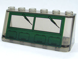 LEGO 4176pb21 - Voorruit 2 x 6 x 2 met gesplitst ruitpatroon (Sticker) - Set 7625