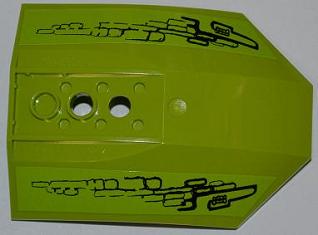 LEGO 42021pb03 - Cockpit 8 x 6 x 2 gebogen met zwarte lijnen op achtergrondpatroon (stickers) - Set 8079