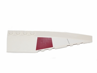 LEGO 42060pb24 - Wig 12 x 3 Rechts met Dark Red Trapezoid en Black Line Patroon (Sticker) - Set 75003