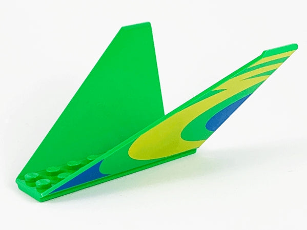 LEGO 42603pb01 - Tail 10 x 10 x 4 Dual with Blue and Yellow Circular Pattern