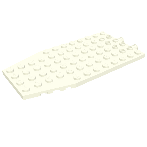LEGO 42607c01 - Wig, plaat 6 x 12 x 1 met afgesneden hoeken en 2 vaste draaibare pins