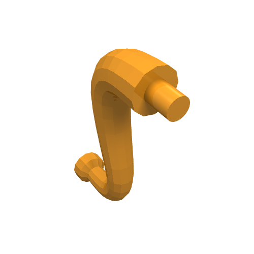 LEGO 43892 - Animal Body Part / Plant, Tail / Trunk / Tentacle / Tongue / Vine / Tree Branch (Short Tip)