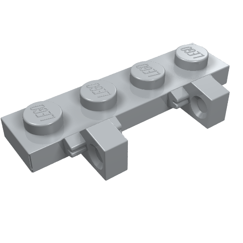LEGO 44568 - Scharnierende plaat 1 x 4 met vergrendeling en dubbele vinger aan zijkant