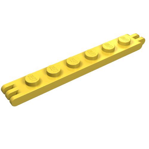 LEGO 4504 - Scharnierende plaat 1 x 6 met 2 en 3 vingers aan de uiteinden