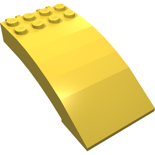 LEGO 46413 - Voorruit 8 x 4 x 2 Gebogen met Vergrendelende Dubbele 2 Vingers