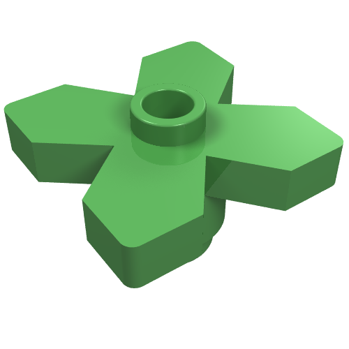 LEGO 4727 - Plant Bloem 2 x 2 Bladeren - Hoekig
