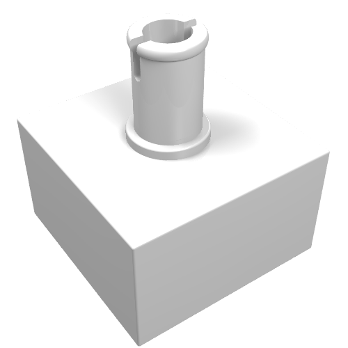 LEGO 4729 - Aangepaste steen 2 x 2 zonder studs, met Top Pin