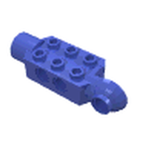 LEGO 47432 - Technic, Brick Modified 2 x 3 with Pin Holes, Rotation Joint Ball Half Vertical, and Rotation Joint Socket