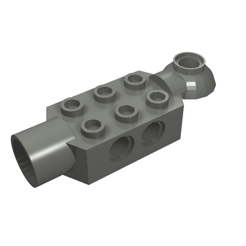 LEGO 47454 - Technic, Brick Modified 2 x 3 with Pin Holes, Rotation Joint Ball Half Horizontal, and Rotation Joint Socket
