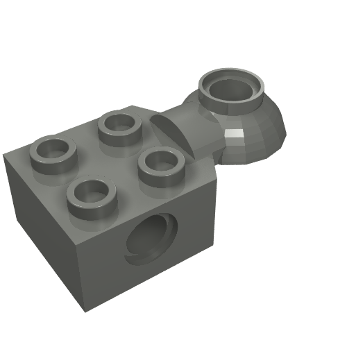 LEGO 48170 - Technic, Brick Modified 2 x 2 with Pin Hole and Rotation Joint Ball Half Horizontal