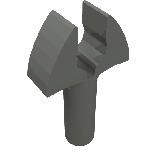LEGO 48729a - Staaf 1L met Clip Mechanische Klauw - Afgeronde randen