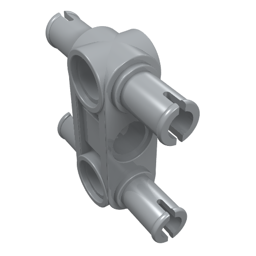 LEGO 48989 - Technic, Pin Connector Perpendicular 3L met 4 Pins