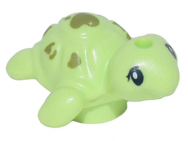 LEGO 49576pb01 - Turtle, Friends Style, Baby with Black Eyes and Olive Green Spots Pattern