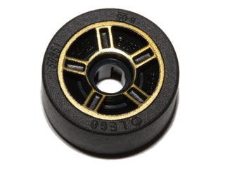 LEGO 50944pb02c01 - Wiel 11mm D. x 6mm met 5 spaken en gouden omtrekpatroon met band 14mm D. x 6mm (50944pb02 / 50945)