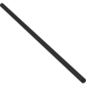 Black LEGO Pneumatic Hose 4mm diameter, 25 studs long.