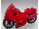LEGO 52035c02 - Motorfiets City met Zwart Chassis (Lange Fairing Bevestigingen) en Licht Blauwgrijze Wieltjes