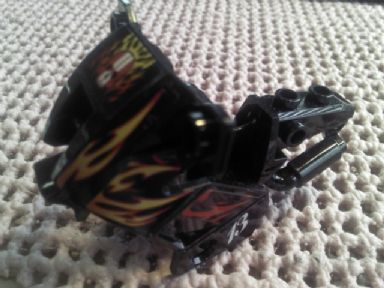 LEGO 52035pb07 - Motorfiets kuip, City met rode en gele vlammen en wit '13' patroon (stickers) - Set 8896