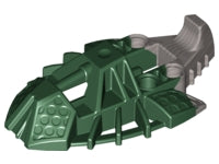 LEGO 53549pb02 - Bionicle Foot Toa Inika Elliptical with Marbled Pearl Light Gray Pattern