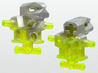 LEGO 53988pb01 - Romp/Hoofd Mechanisch, Exo-Force Robot met Marbled Pearl Lichtgrijs Patroon