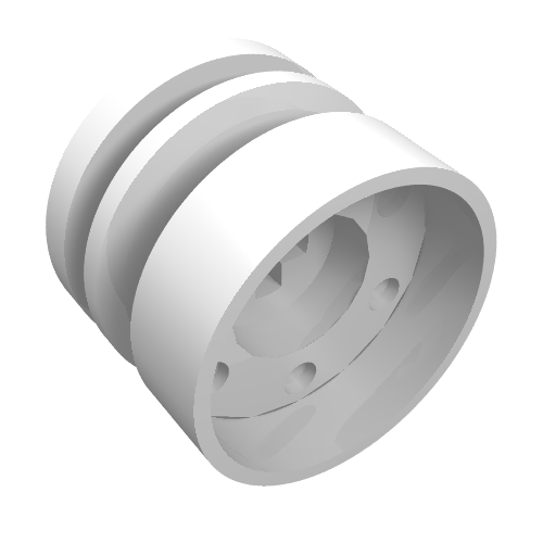 LEGO 55982 - Wiel 18mm D. x 14mm met Axle Hole, nep bouten en ondiepe spaken