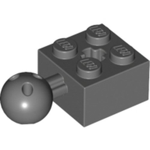 LEGO 57909b - Technic, Aangepaste steen 2 x 2 met Ball Joint en Axle Hole met 6 gaten in bal