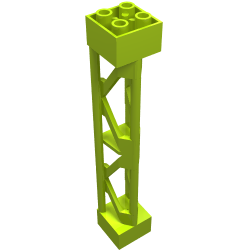 LEGO 58827 - Support 2 x 2 x 10 Girder Triangular Vertical - Type 3 - 3 Posts, 2 Sections