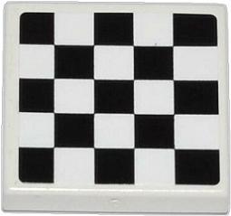 LEGO 3068pb0778 - Tegel 2 x 2 met Schaakbordpatroon (Sticker) - Set 60019