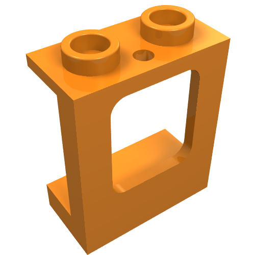 LEGO 60032 - Window 1 x 2 x 2 Plane, Single Hole Top and Bottom for Glass