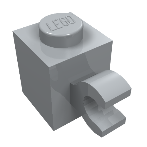 LEGO 60476 - Aangepaste steen 1 x 1 met clip (horizontale grip)