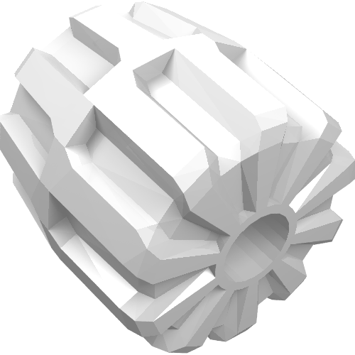 LEGO 6118 - Hard Plastic Wiel Klein (22mm D. x 24mm)